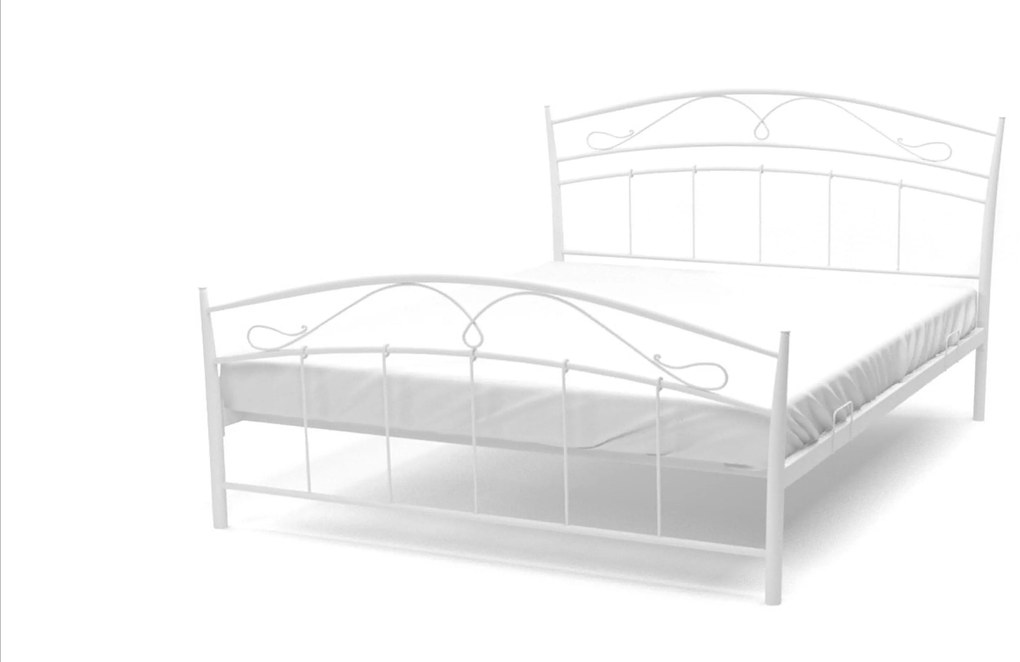 SIENA fém ágy 120 x 200 cm fehér