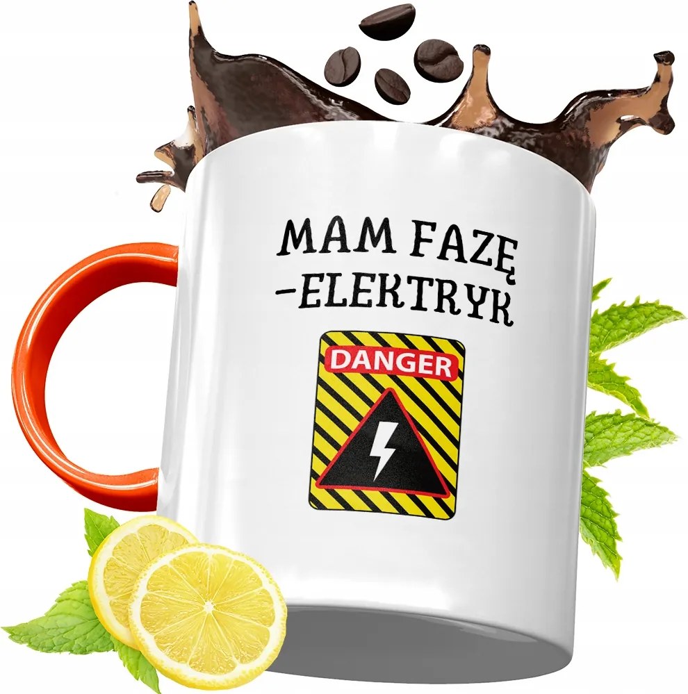 Narancssárga Bögre Villanyszerelőnek Tökéletes Ajándék fényképes nyomtatással