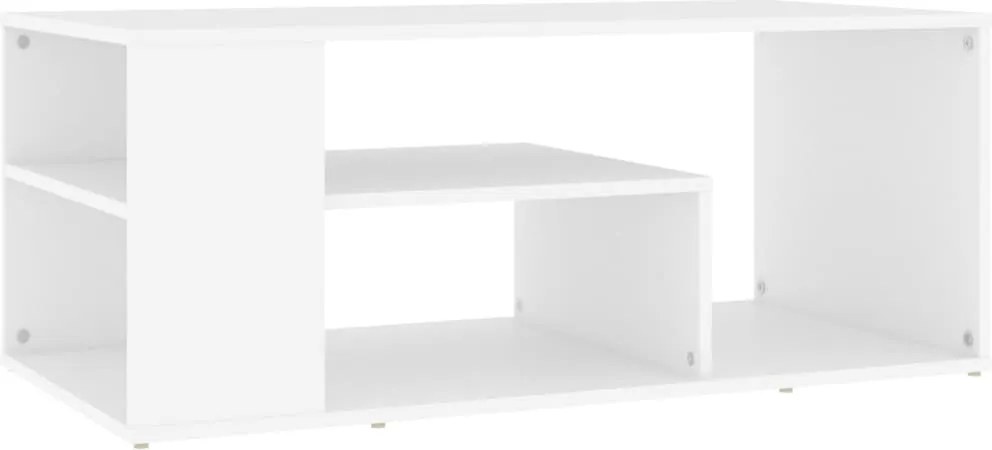 vidaXL fehér szerelt fa dohányzóasztal 100 x 50 x 40 cm
