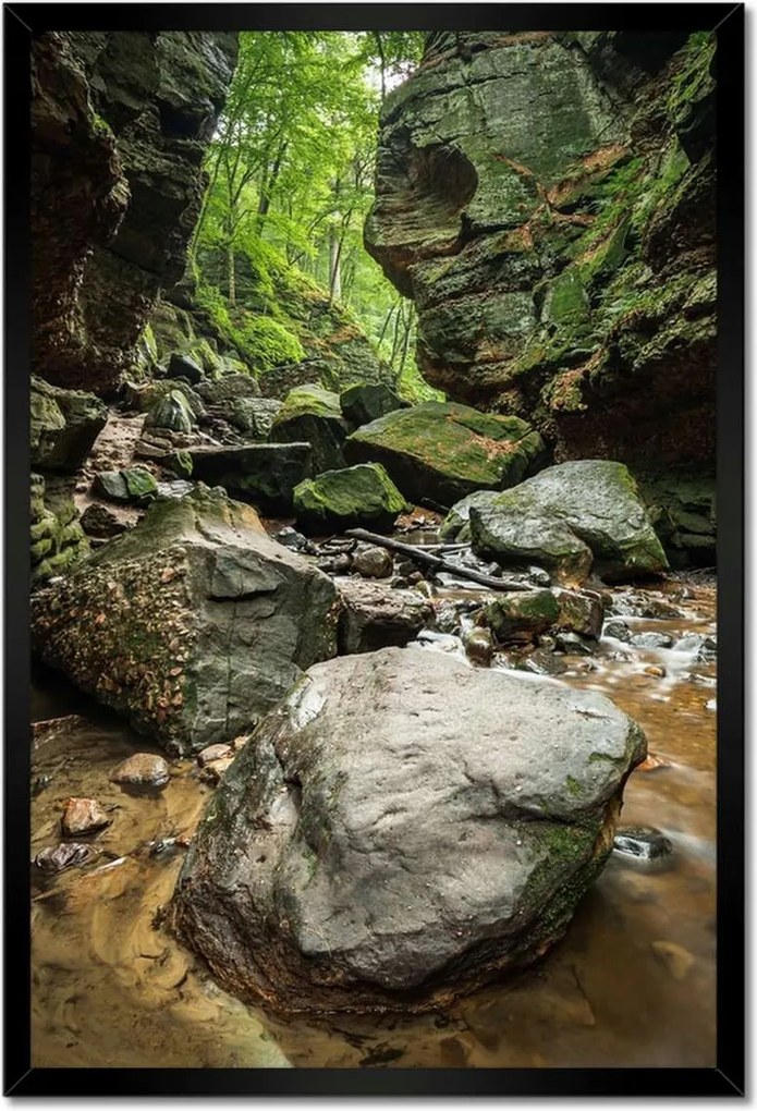 Poszterek keretben 40x60 Sziklák Folyó Hegyek