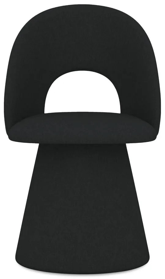 Fekete kárpitozott étkezőfotel Kalo – Makamii