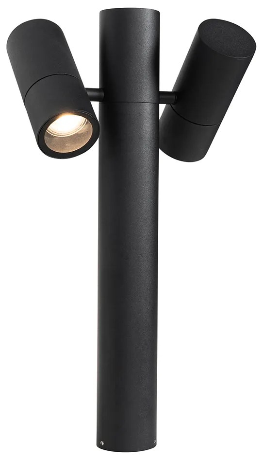 Kültéri állólámpa fekete 50 cm 2-lámpás állítható - Duo