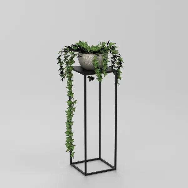 Virágállvány 70x24 cm fekete színben