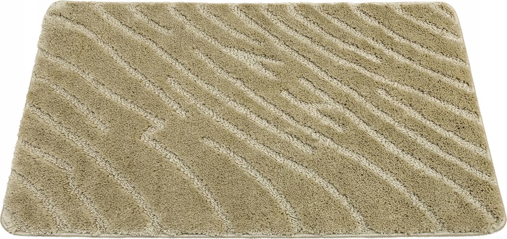 Fürdőszobaszőnyeg Csúszásgátló Bézs Puha Hullámos Otis 60x100 cm