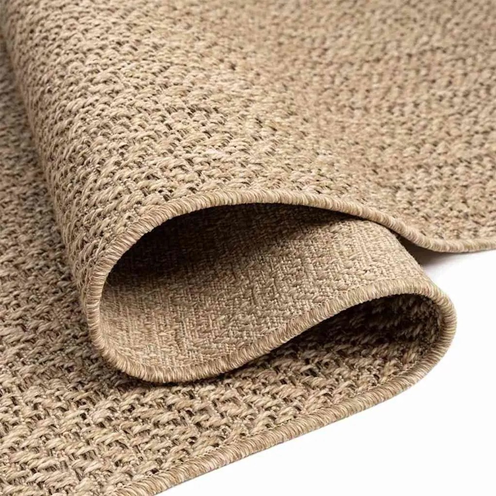 ZIZUR bézs juta hatású beltéri és kültéri szőnyeg 80 x 250 cm