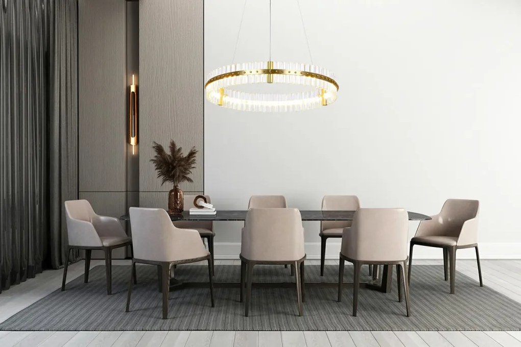 KING HOME MSE010100167 SATURNUS Kristály Függesztett Lámpa Arany LED IP20
