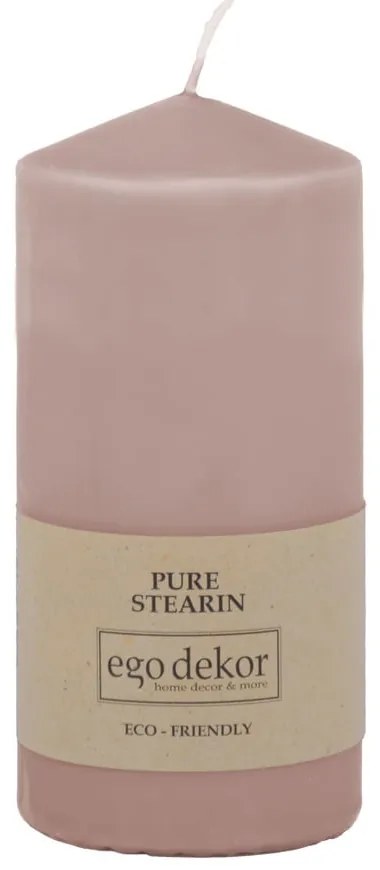 Top púder rózsaszín gyertya, égési idő 30 óra - Rustic candles by Ego dekor