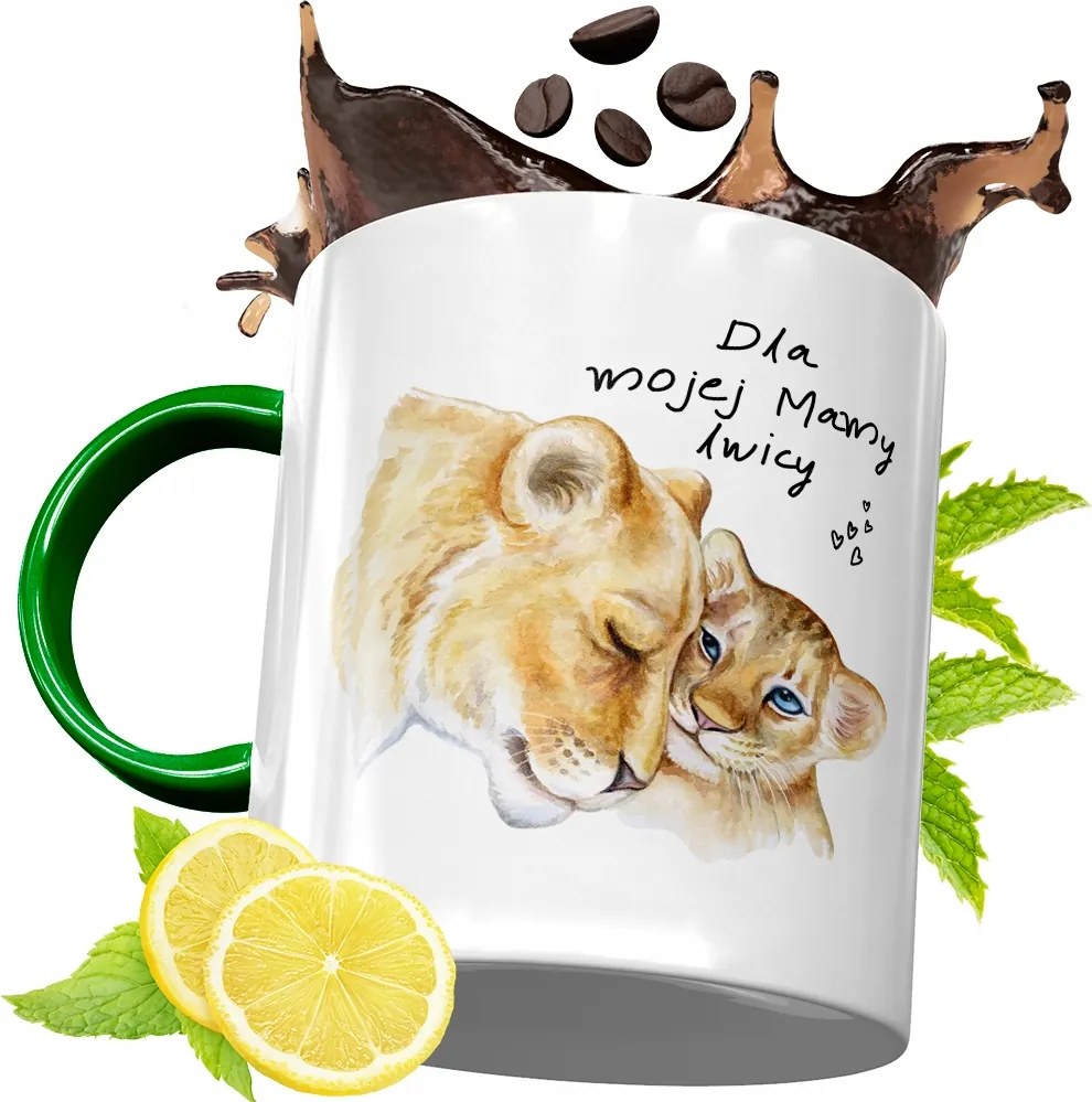 Zöld Bögre Anyukáknak Születésnapi Ajándék fényképes nyomtatással