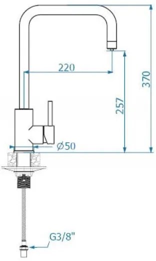 ALVEUS 1139811 - Mosogató csap DUAL 37 cm gránit/bézs