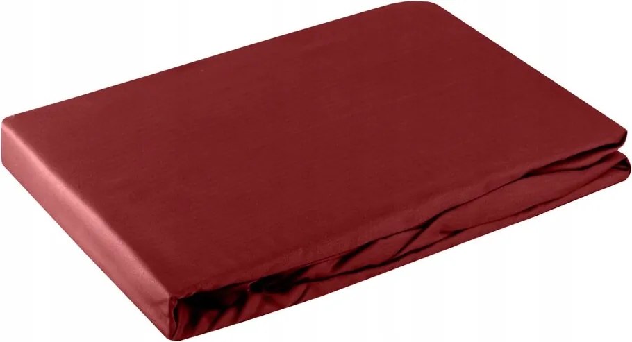 Gumis lepedő 220X200 c. piros pamut-szatén