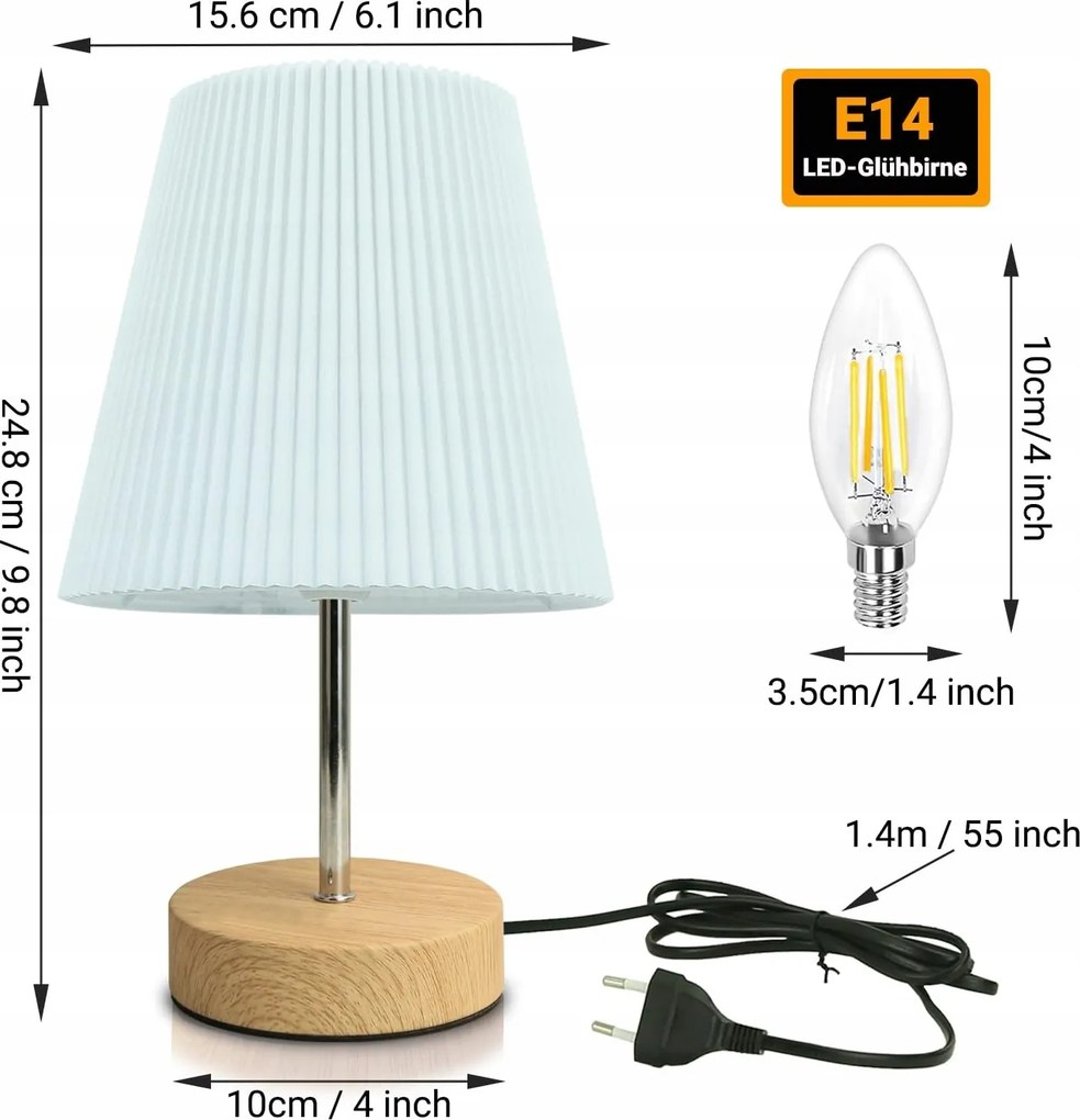 Hslighting Led érintőképernyős éjjeli lámpa 3 fényerőszint Hálószoba