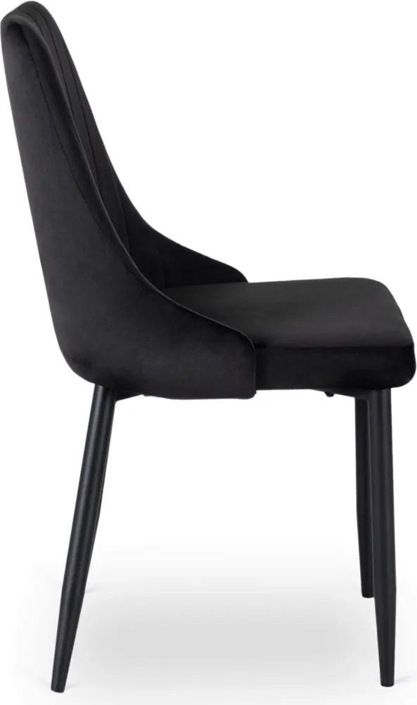 Krzesło BARI Czarne Welurowe