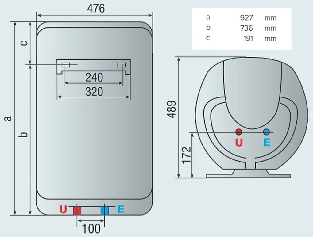 ARISTON SHAPE ECO EVO 100 V Elektromos vízmelegítő, 80l, (1,8kW) 3626076
