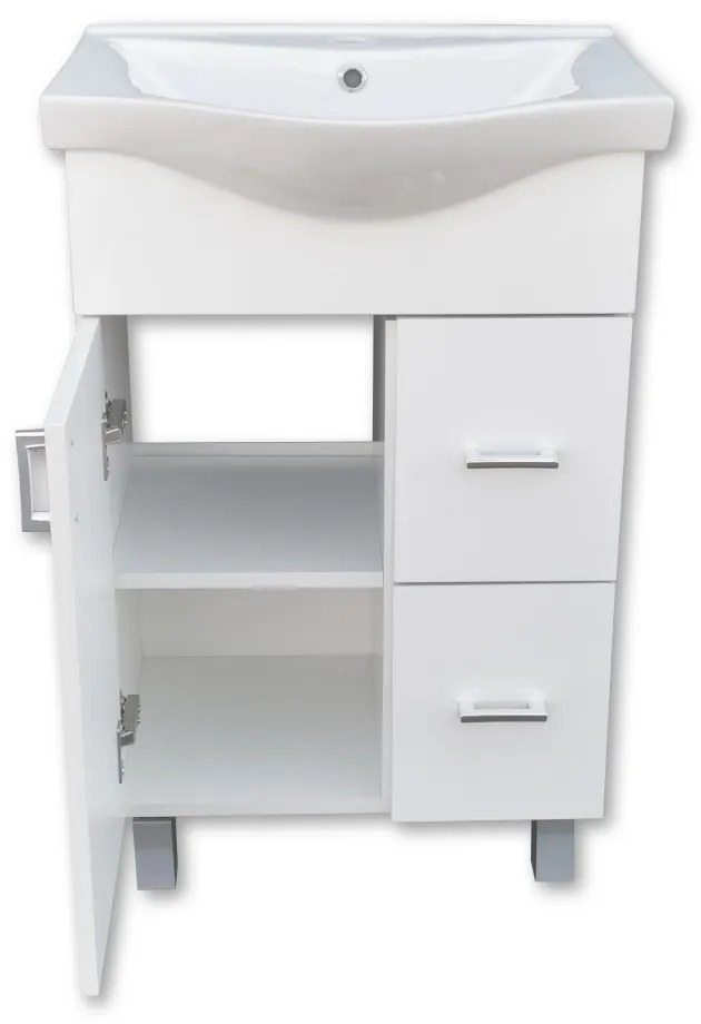 BIANKA 55/65 cm komplett fürdőszoba bútor, LED világítással