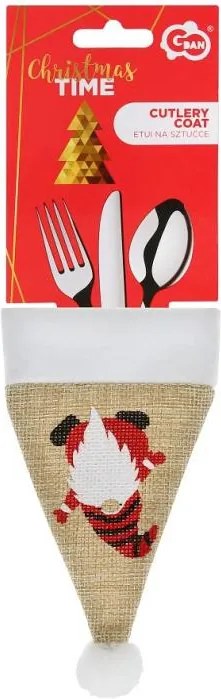 Karácsonyi Gnome evőeszköz kabát 11 cm