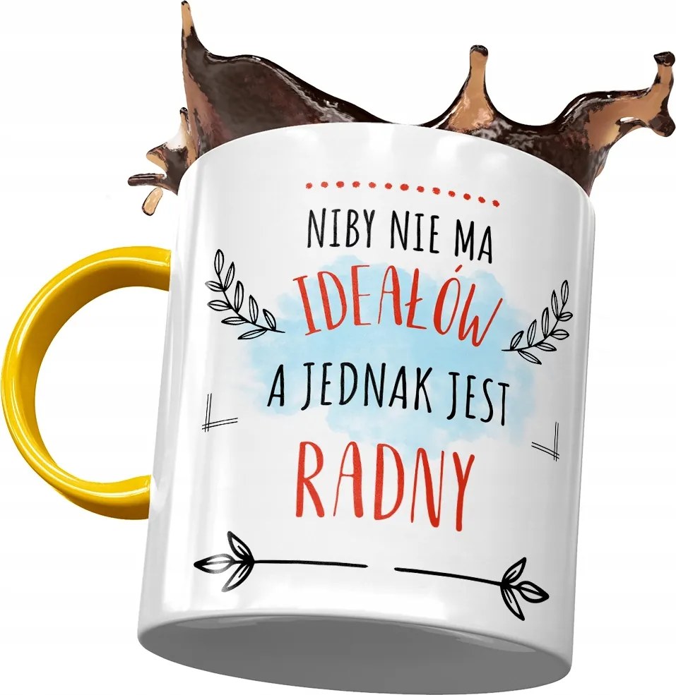 Sárga bögre A Képviselőnek Nincs Ideál Nyomtatott Fotóval