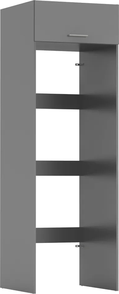 Szekrény mosógép és szárítógép fölé, grafit, JERGI