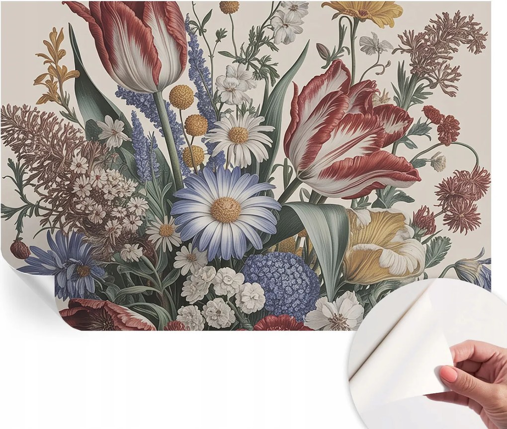 Öntapadós Dekoratív Fotótapéta Hálószobába Virágok csokor 104x70 cm