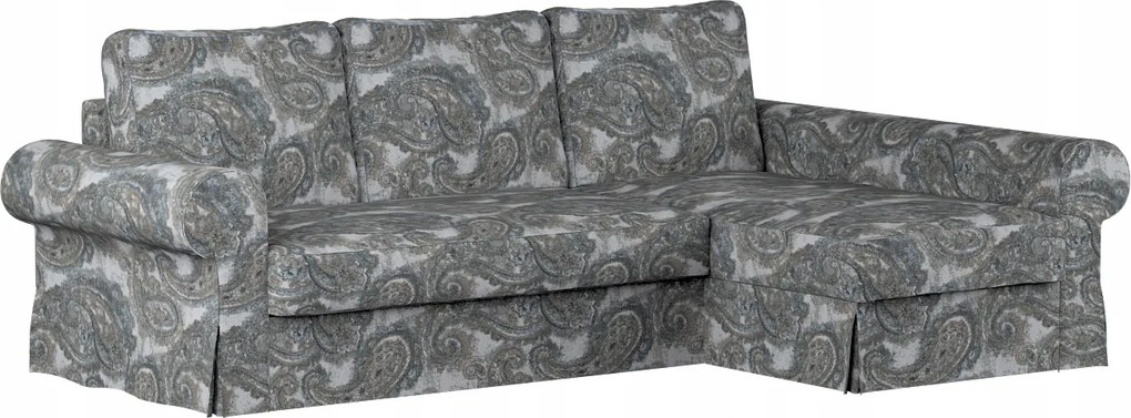 Backabro kinyitható kanapé huzat Ikea napozóággyal, zöld