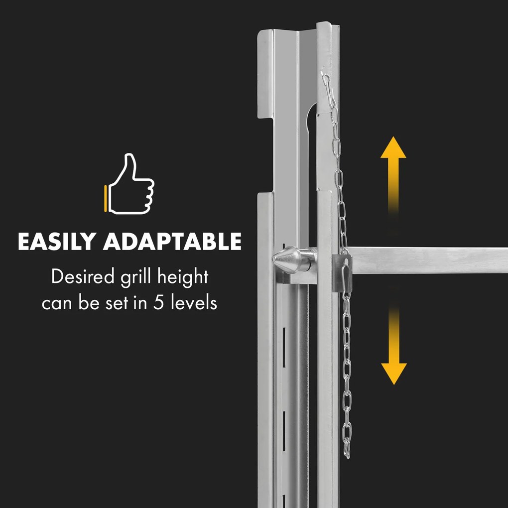 Klarstein Sauenland Survivor, malacsütő grill, forgó nyárs, 12 W, 70 kg max., rozsdamentes acél