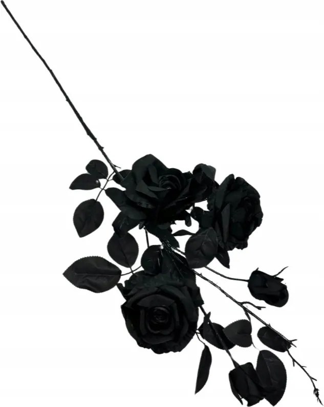 Műrózsa Ág 80 CM Fekete