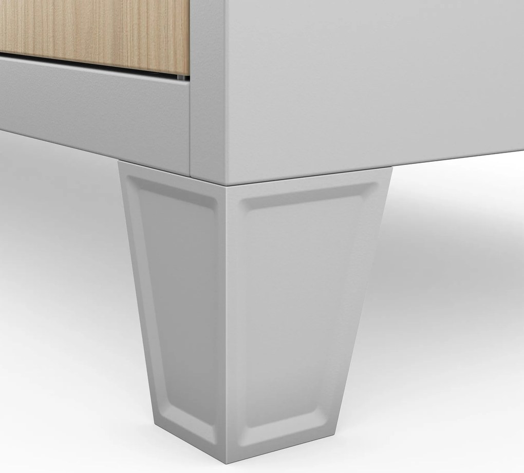 BHP szociális szekrény rekeszekkel, szürke / sonoma tölgy, 1360x1720x450 mm: ROBERT Eco Design
