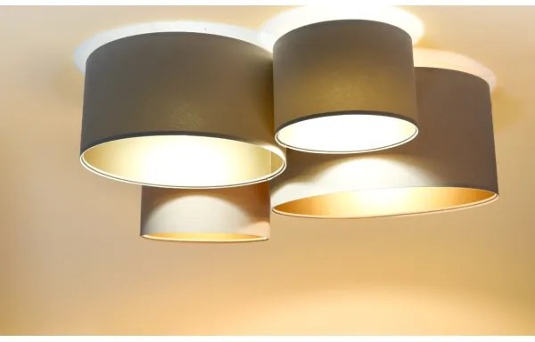 Mennyezeti lámpa SPACE 4xE27/60W/230V bézs/arany