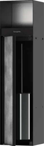 Wc- kefe Hansgrohe XtraStoris Rock tartóvalfekete matt színben 56062670