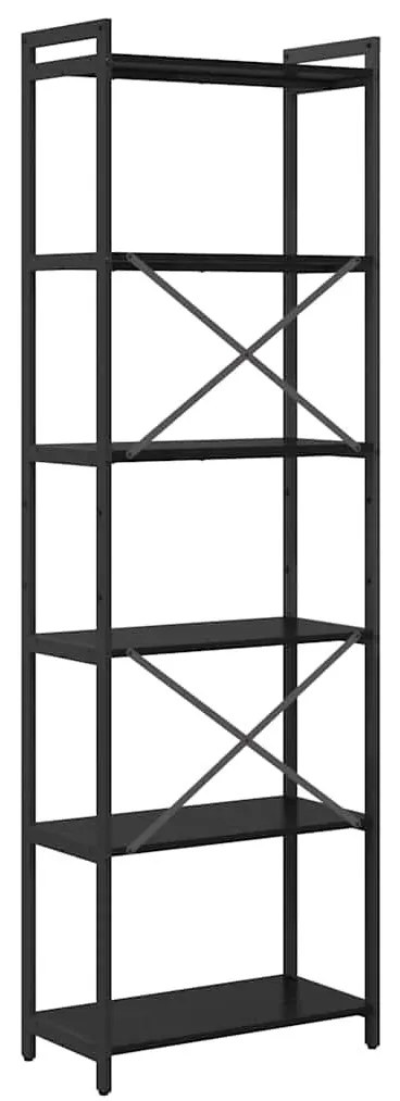 Könyvszekrény Musta tammi 60 x 30 x 188 cm Faanyag