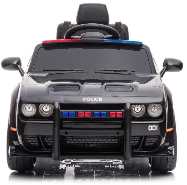 Elektromos Dodge Challenger rendőrautó 50W/4500 mAh fekete-fehér