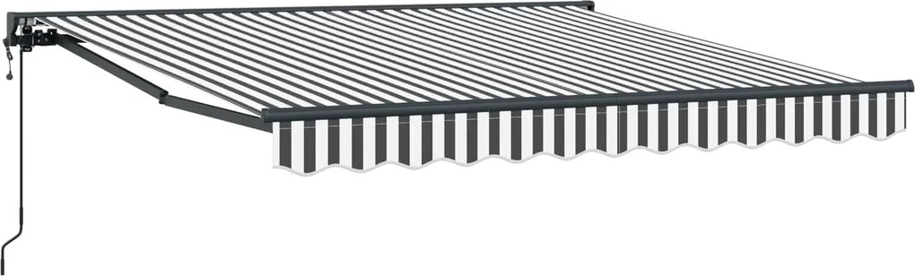 vidaXL Behúzható napellenző Antracit és Fehér 300 x 250 cm