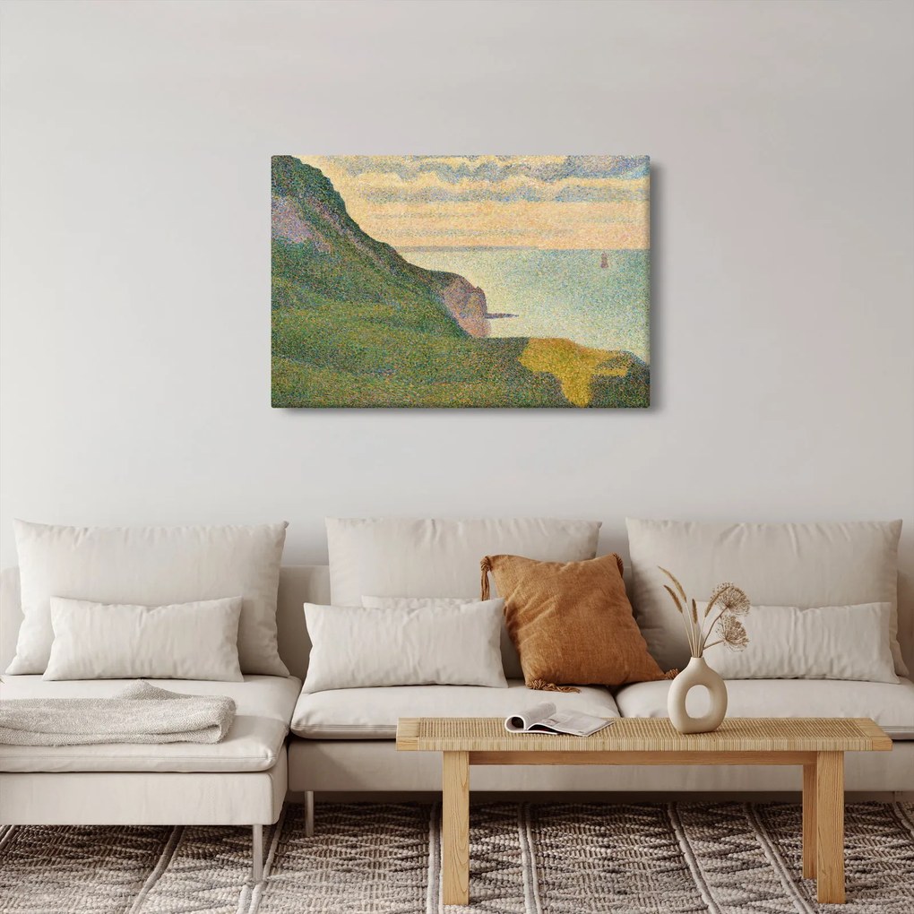 Kép - Georges Seurat, Seascape at Port-en-Bessin, Normandy, reprodukciók (90x60 cm)