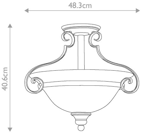 Hinkley HK-CELLO-SF - Felületre szerelhető csillár CELLO 2xE27/60W/230V