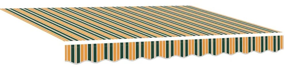 Behúzható napellenző Zöld és Sárga 300x250 cm szövet