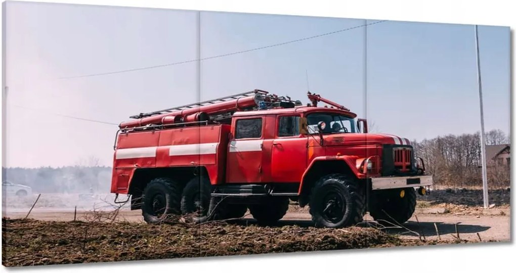 Vászonkép 180x90 Piros tűzoltóautó