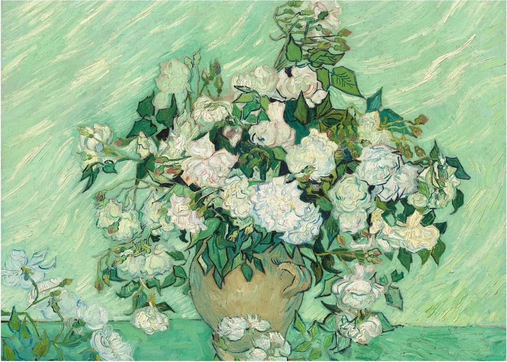 Üveg kép - Vincent van Gogh, Roses, reprodukciók (70x50 cm)