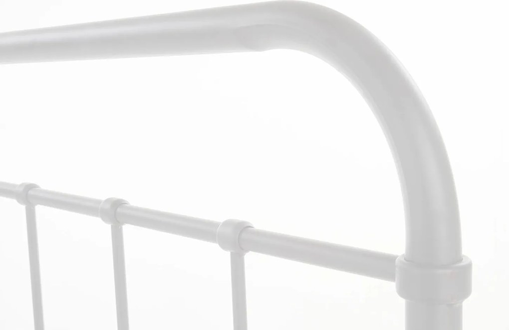 Fém ágy 120x200 cm méretben, fehér színben PABLO