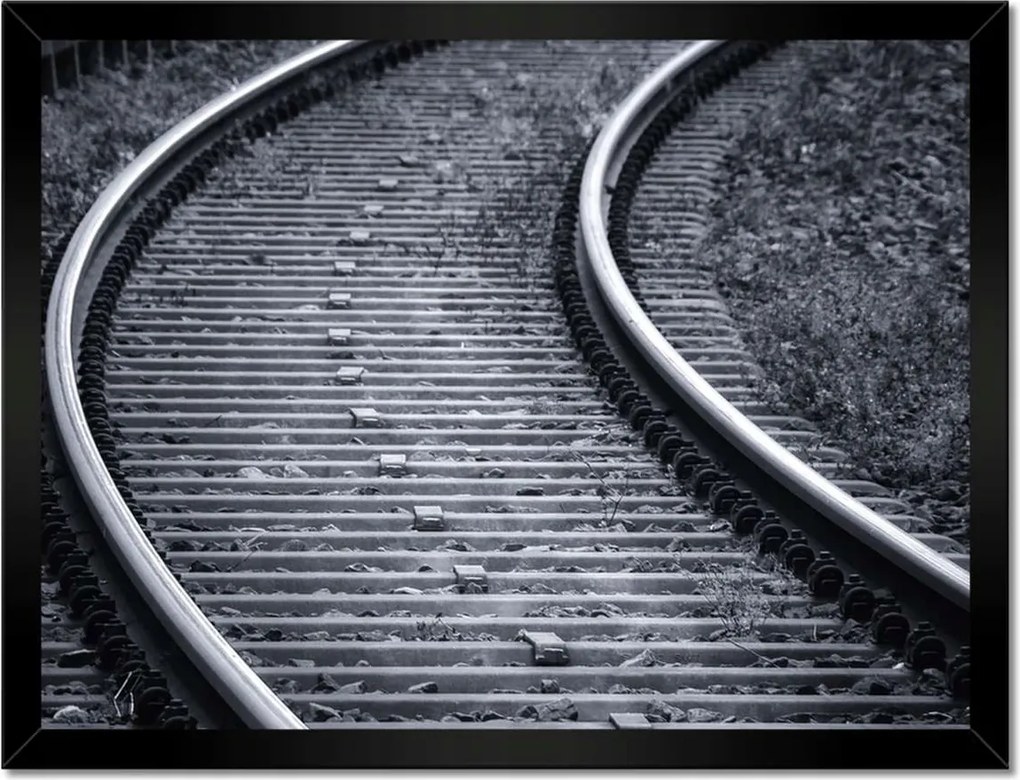 Poszterek keretben 40x30 Sínek Vasút Szélvédők Sín