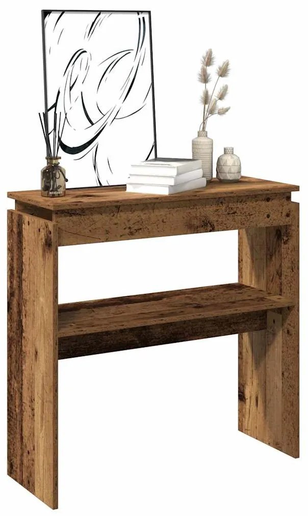 szürke sonoma szerelt fa tálalóasztal 80 x 30 x 80 cm