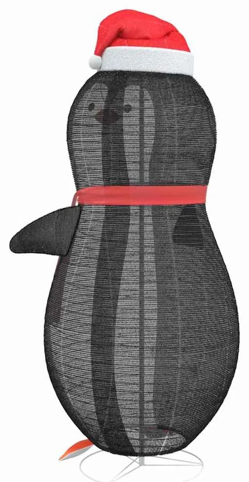 Havas pingvin figura Meleg fehér 78 x 88 x 180 cm szövet