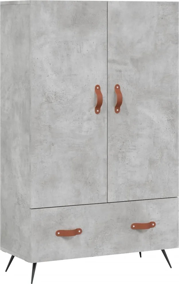 vidaXL betonszürke szerelt fa magasszekrény 69,5 x 31 x 115 cm