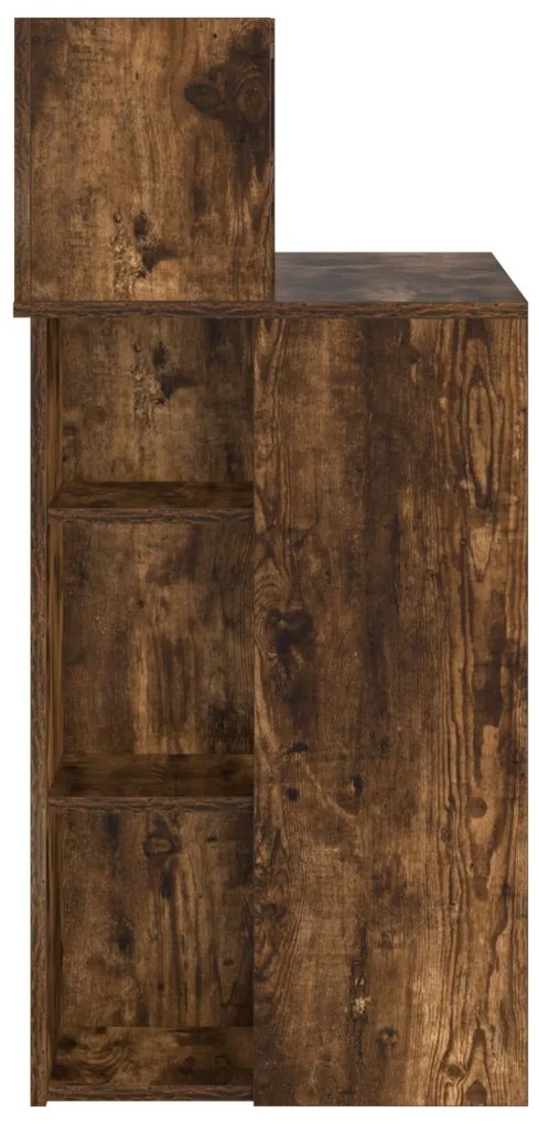 vidaXL Asztal tárolóval Füstölt tölgy 90x48x101.5 cm Szerelt fa