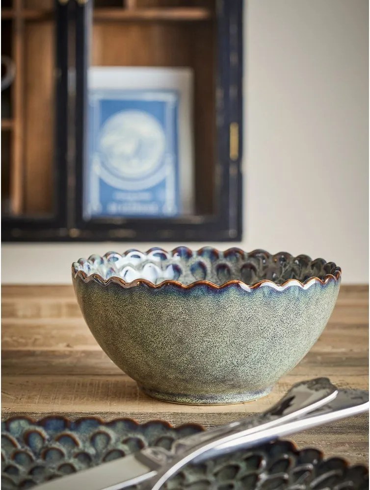 Szürke kerámia leveses tálka szett 4 db-os 625 ml Katrina – Bloomingville