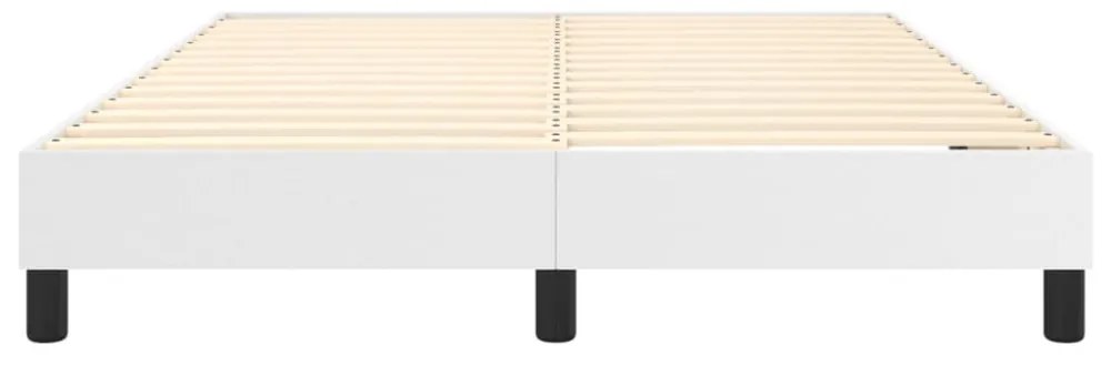 fehér műbőr rugós ágykeret 140x200 cm