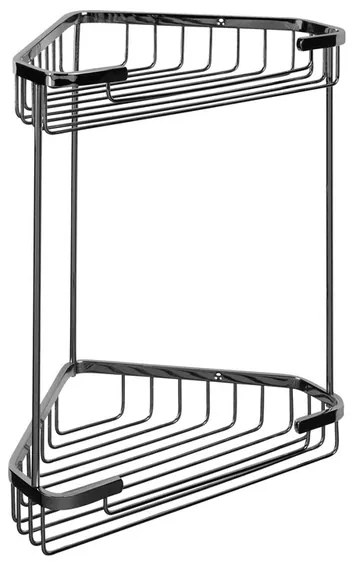 BISK Erga NIAGARA, sarok dupla kozmetikai polc 235x170x335 mm, króm, ERG-00048