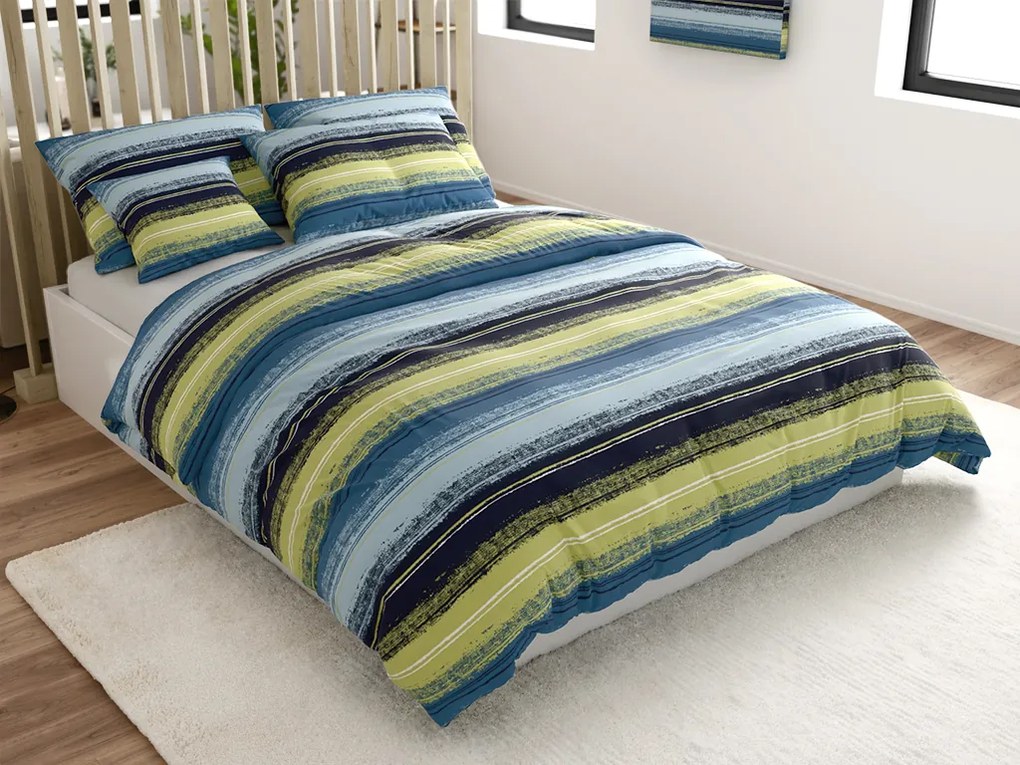 Mikroszálas ágyneműhuzat KÉK CSÍKOS kék Ágyneműhuzat mérete: 70 x 90 cm | 140 x 200 cm