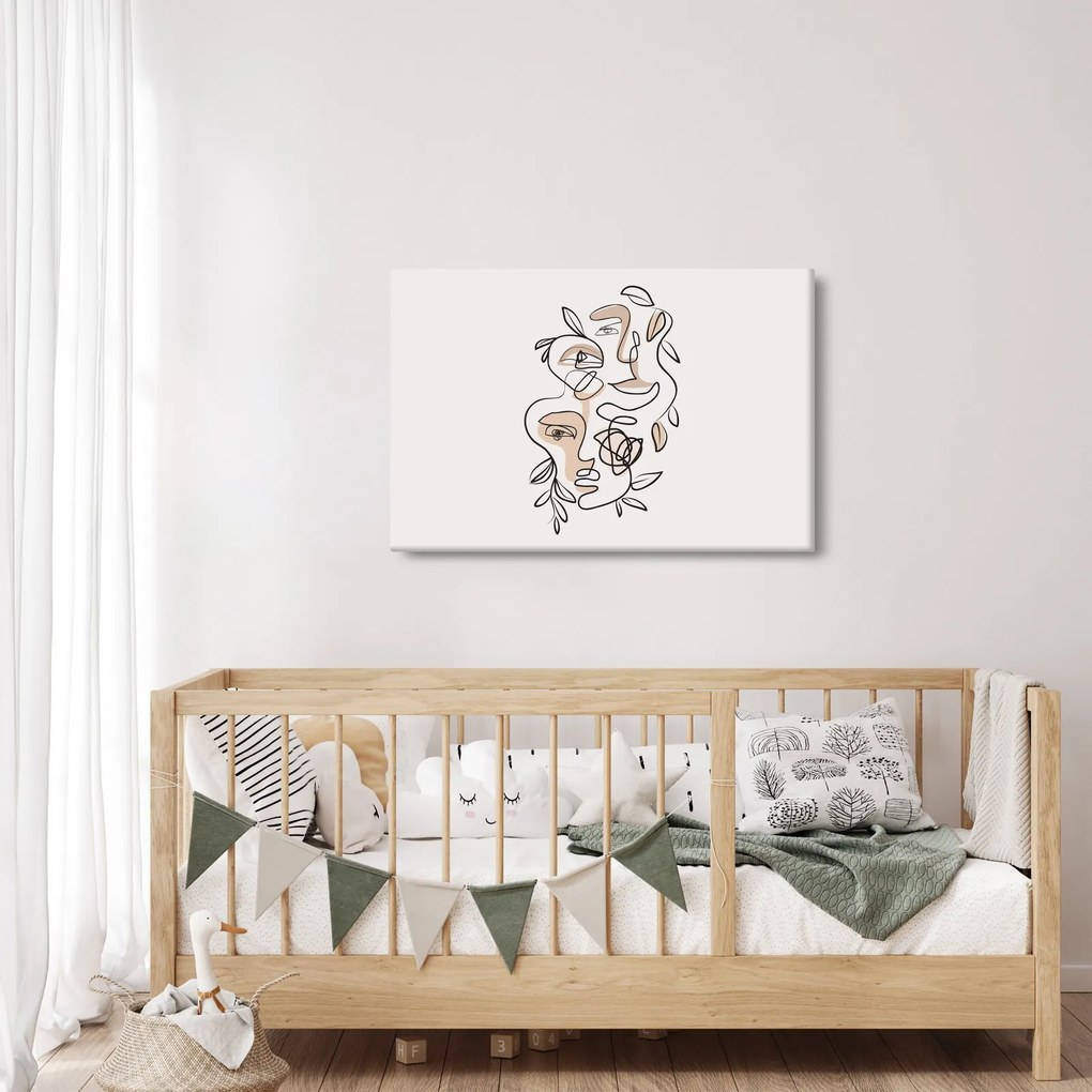 Kép - Line art arckezelés (90x60 cm)