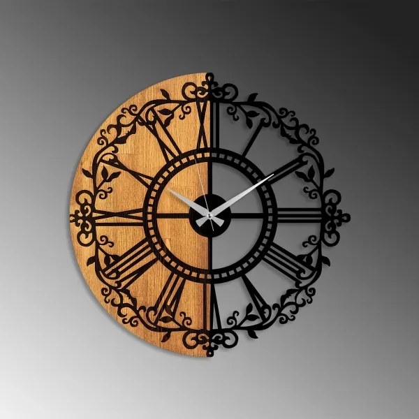 Fali óra 56 cm átmérő, 1xAA, fa/fém kivitel
