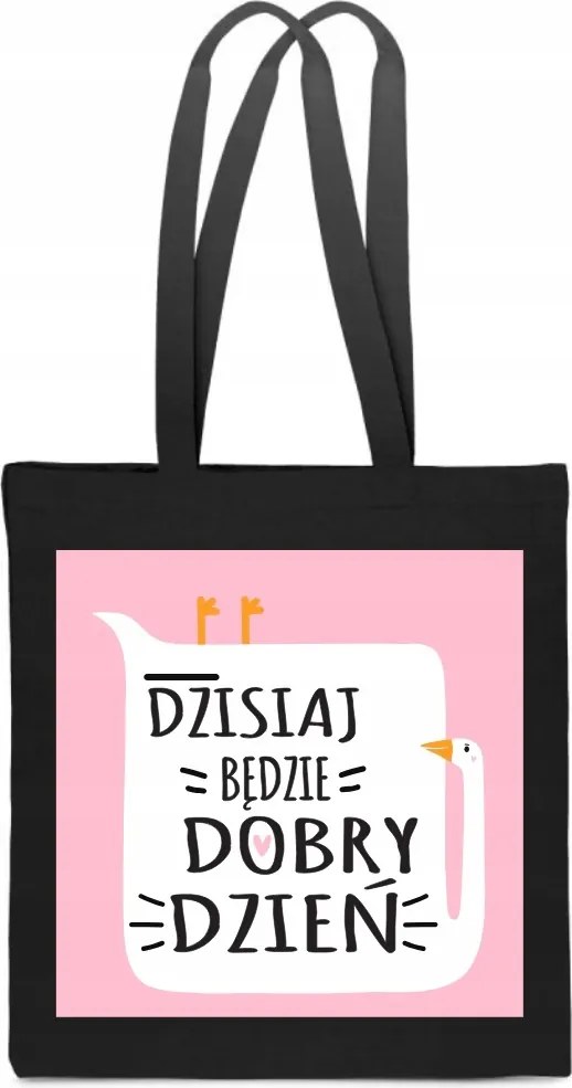 Öko Pamut Bevásárlótáska Ma Jó Nap Lesz liba TT_319