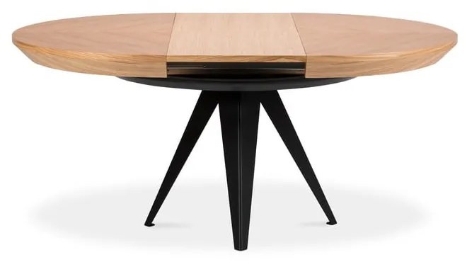 Magnus bővíthető étkezőasztal fekete fémlábakkal, ø 120 cm - Windsor & Co Sofas